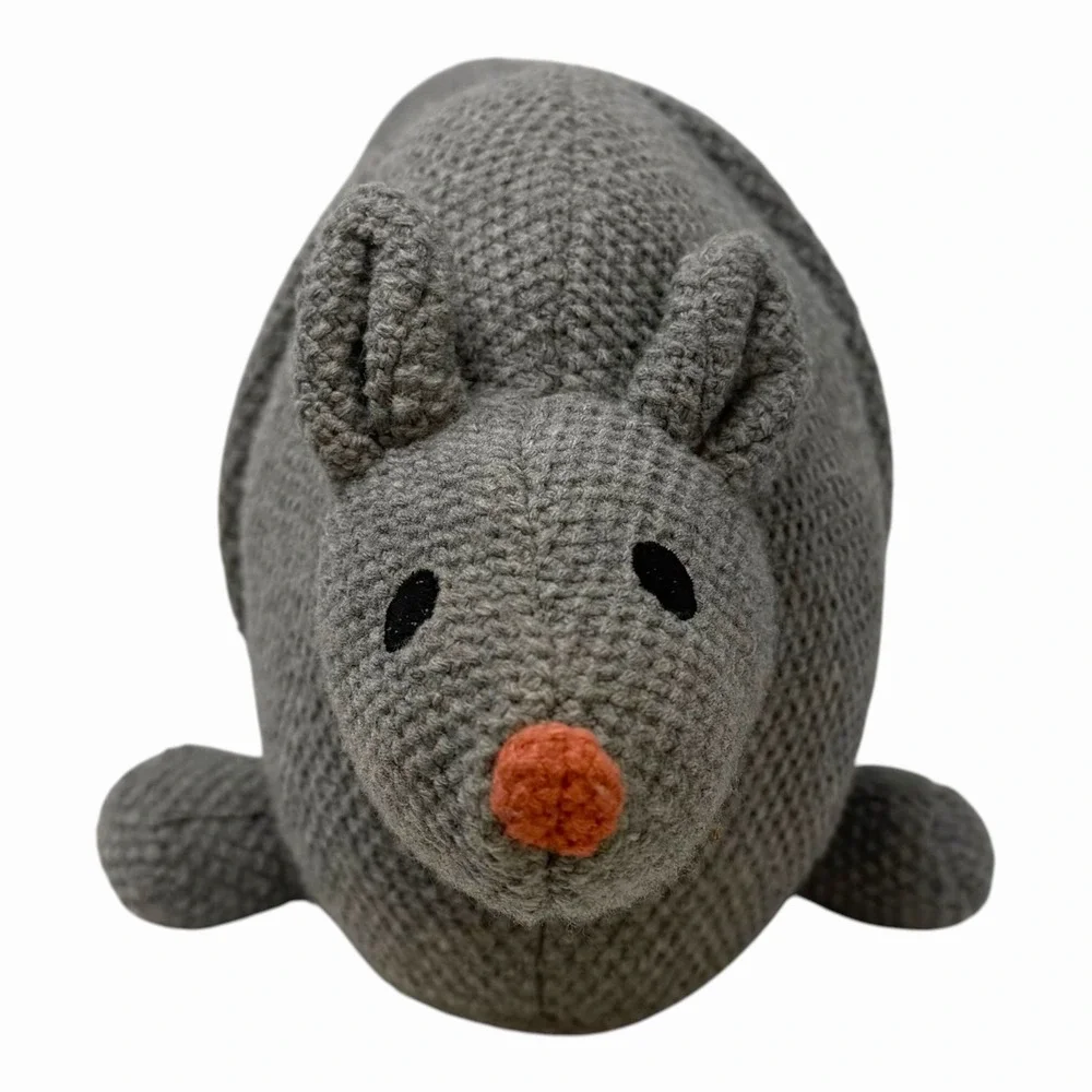 Christian Robinson Target Grey Knit Armadillo Decorative Pillow Plush Decor‎